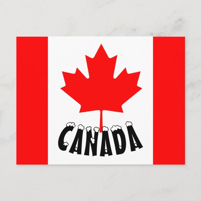 Red Maple Leaf Canada Flag Postkarte (Vorderseite)