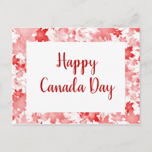 Red Maple Leaf Canada Happy Canada Day Postkarte
