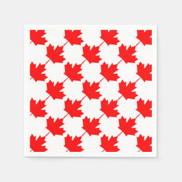 Red Maple Leaf Pattern Serviette
