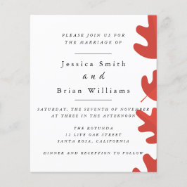 Red Maple Leaves Wedding Flyer