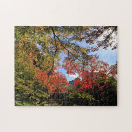 Red Maples im japanischen Garten Puzzle