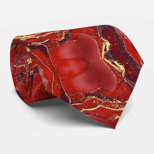 Red Marble Neck Tie Krawatte