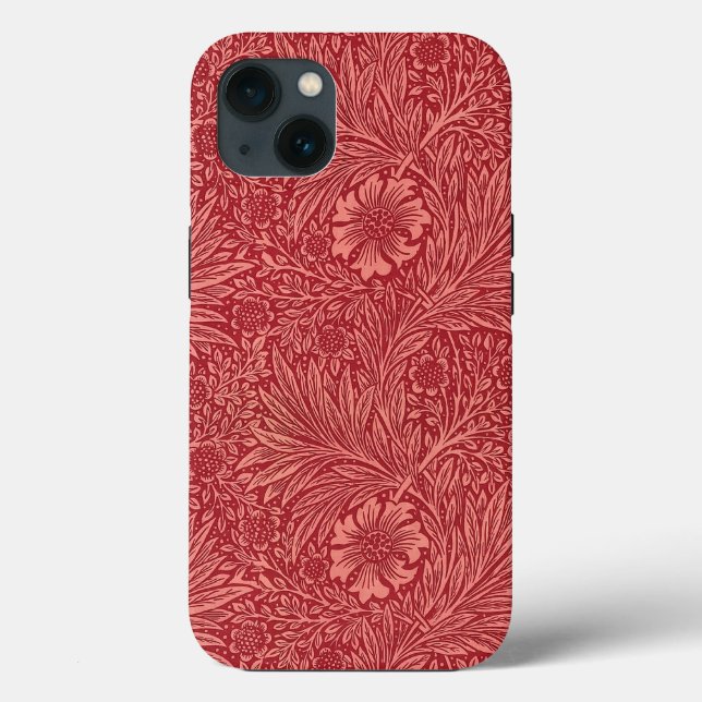 Red Marigold Pattern von William Morris Case-Mate iPhone Hülle (Rückseite)