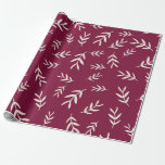 Red Maroon Christmas Leaf Wrapping Paper Geschenkpapier<br><div class="desc">Liebe dieses hübschen Verpackungspapiers. Viel Spaß. Frohe Weihnachten ... .</div>