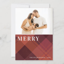 Red Maroon Marsala Kariert 1 Foto Frohe Weihnachte