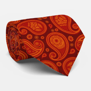 Red Maroon Vintages Paisley-Muster Krawatte