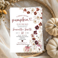 Red Marsala Pumpkin Herbst Wildblume Babydusche