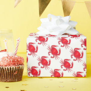 Red Maryland Hard Muschel Crab Beach Meeresfrüchte Geschenkpapier