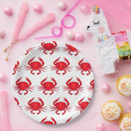 Red Maryland Hard Muschel Crab Beach Meeresfrüchte Pappteller