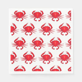 Red Maryland Hard Muschel Crab Beach Meeresfrüchte Serviette