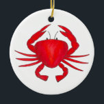 Red Maryland Hardshell Crab Crustacean Beach Keramikornament<br><div class="desc">Enthält eine originale Marker-Abbildung einer roten Maryland-Krabbe. Diese Abbildung ist auch auf anderen Produkten verfügbar. Sehen Sie nicht,  wonach Sie suchen? Brauchen Sie Hilfe bei der Anpassung? Kontaktieren Sie Rebecca,  um etwas für Sie entworfen zu haben.</div>