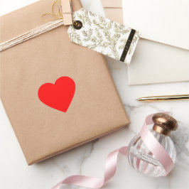 Red Matte Heart Sticker