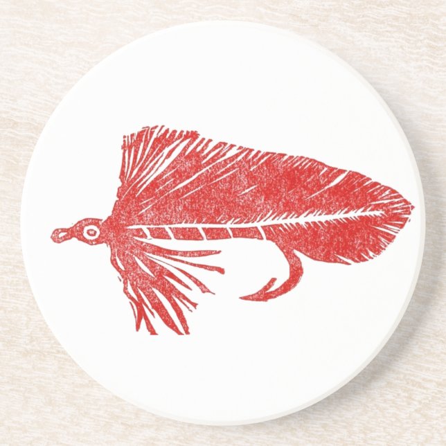 Red Matuka Streamer Foreut Fly Untersetzer (Vorne)