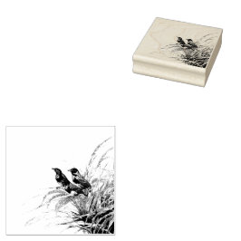 Red Meadowlark Postage-Briefmarke Gummistempel