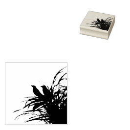 Red Meadowlark Silhoutte Gummistempel