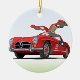 Red Mecedes-Benz 300 SL Ornament
