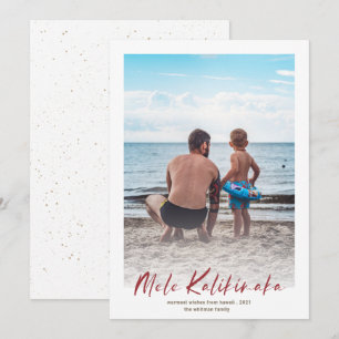 Red Mele Kalikimaka Minimales Foto Weihnachten