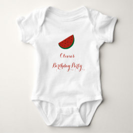 Red Melon Watermelon Summer Birthday Party Baby Strampler