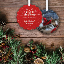 Red Meowa Christmas Cat Foto Weihnachten
