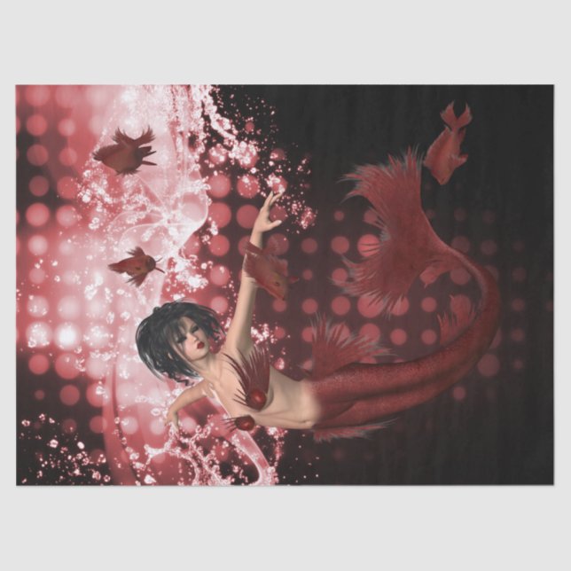 Red Mermaid Seidenpapier (Vorderseite)