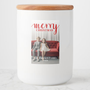 Red Merry Calligraphy - Foto-Typ Lebensmitteletikett