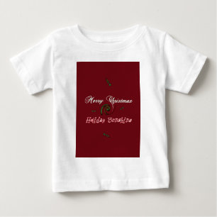 Red Merry Christmas Holiday Sunshine Wishings.png Baby T-shirt