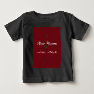 Red Merry Christmas Holiday Sunshine Wishings.png Baby T-shirt