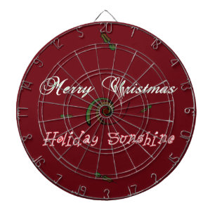 Red Merry Christmas Holiday Sunshine Wishings.png Dartscheibe