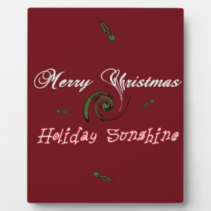 Red Merry Christmas Holiday Sunshine Wishings.png Fotoplatte