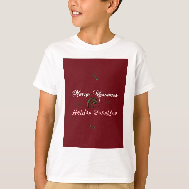 Red Merry Christmas Holiday Sunshine Wishings.png T-Shirt (Vorderseite)