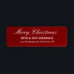 Red Merry Christmas Message Family Sheet<br><div class="desc">Erleben Sie dieses moderne,  elegante Retourenlabel. Diese Vorlage kann an alle beruflichen Beruf angepasst werden.</div>