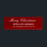 Red Merry Christmas Message Family Sheet<br><div class="desc">Erleben Sie dieses moderne,  elegante Retourenlabel. Diese Vorlage kann an alle beruflichen Beruf angepasst werden.</div>