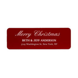 Red Merry Christmas Message Family Sheet