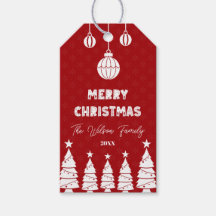 Red Merry Christmas Personalized Family Name