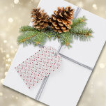 Red Merry Christmas Stars Geschenkanhänger<br><div class="desc">Rote frohe Weihnachten mit roten Sternen Muster.</div>