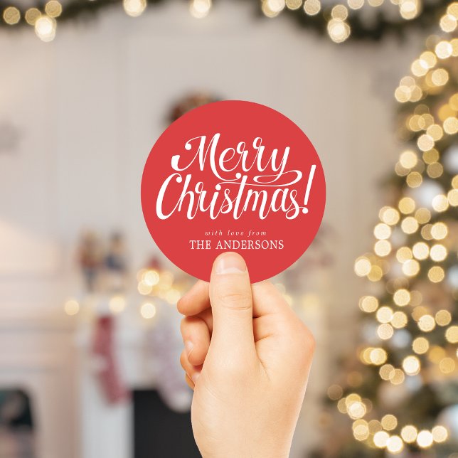 Red Merry Christmas Sticker (Von Creator hochgeladen)
