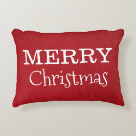 "Red Merry Christmas" Throw Kissen