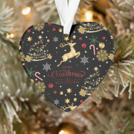 Red Merry Christmas Tree Ornament