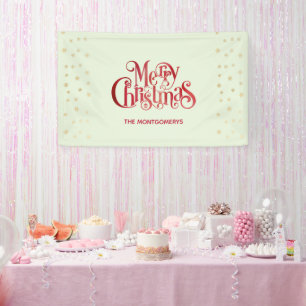 Red Merry Christmas Typografy Festive Schriftart Banner