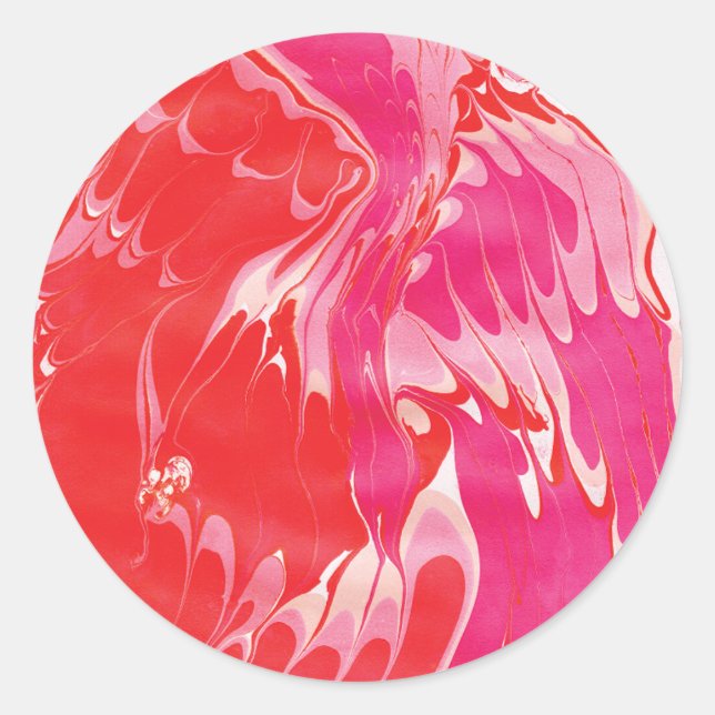 Red Merry Marble Sticker (Vorderseite)