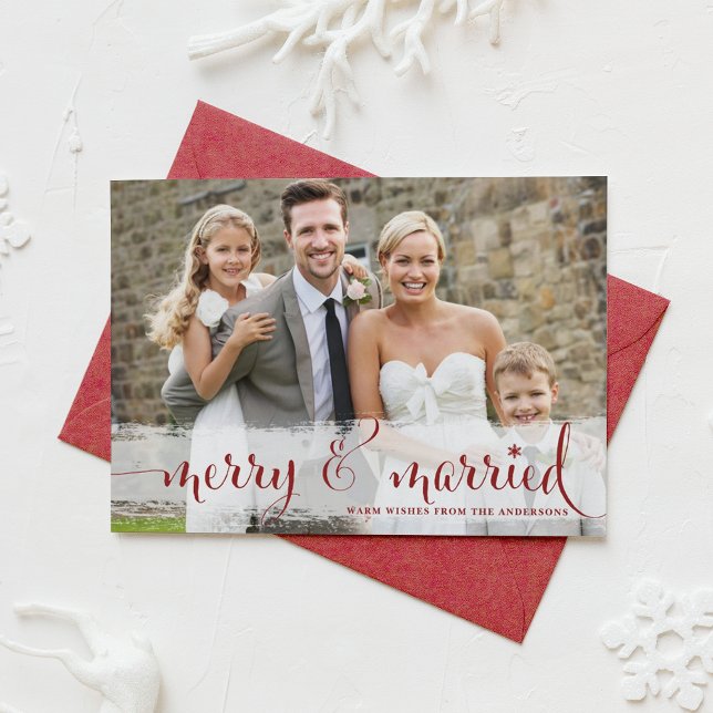 Red Merry und Verheiratet Script Weihnachten Foto (Von Creator hochgeladen)