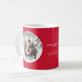 Red Merry Weihnachts-Foto Ihr Text Kaffeetasse