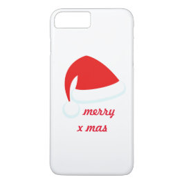 Red Merry Xmas Weihnachtsmannmütze iPhone 7 Case-Mate iPhone Hülle