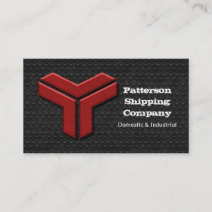 Red Metal Grunge Business Card Visitenkarte