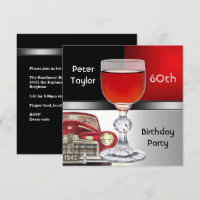 Red Metal Silver Red Car Mens 60. Geburtstag Mann