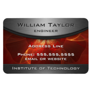 Red Metallic Elegance Magnet