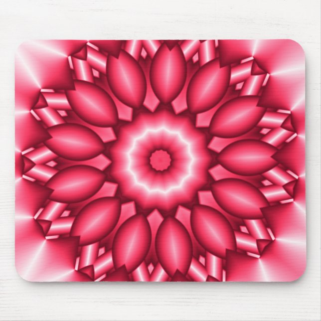 Red Metallic Geometric Design Mousepad (Vorne)