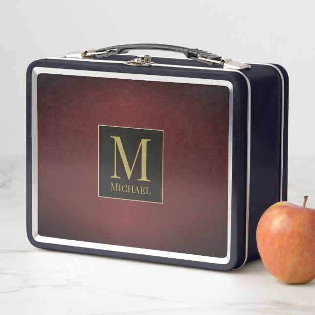 Red Metallic Metal Lunch Box (Beispiel)