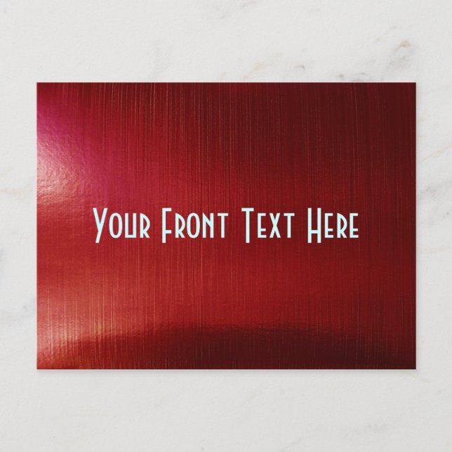Red Metalline Sheen Postkarte (Vorderseite)