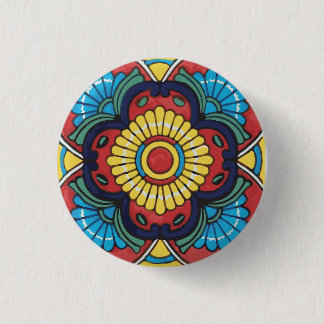 Red Mexican Talavera Tile Töpferei Button